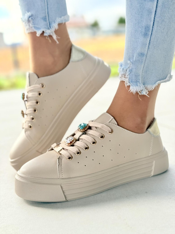 Sneakersy damskie ze skóry naturalnej