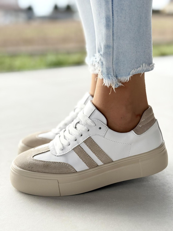 Sneakersy damskie ze skóry naturalnej