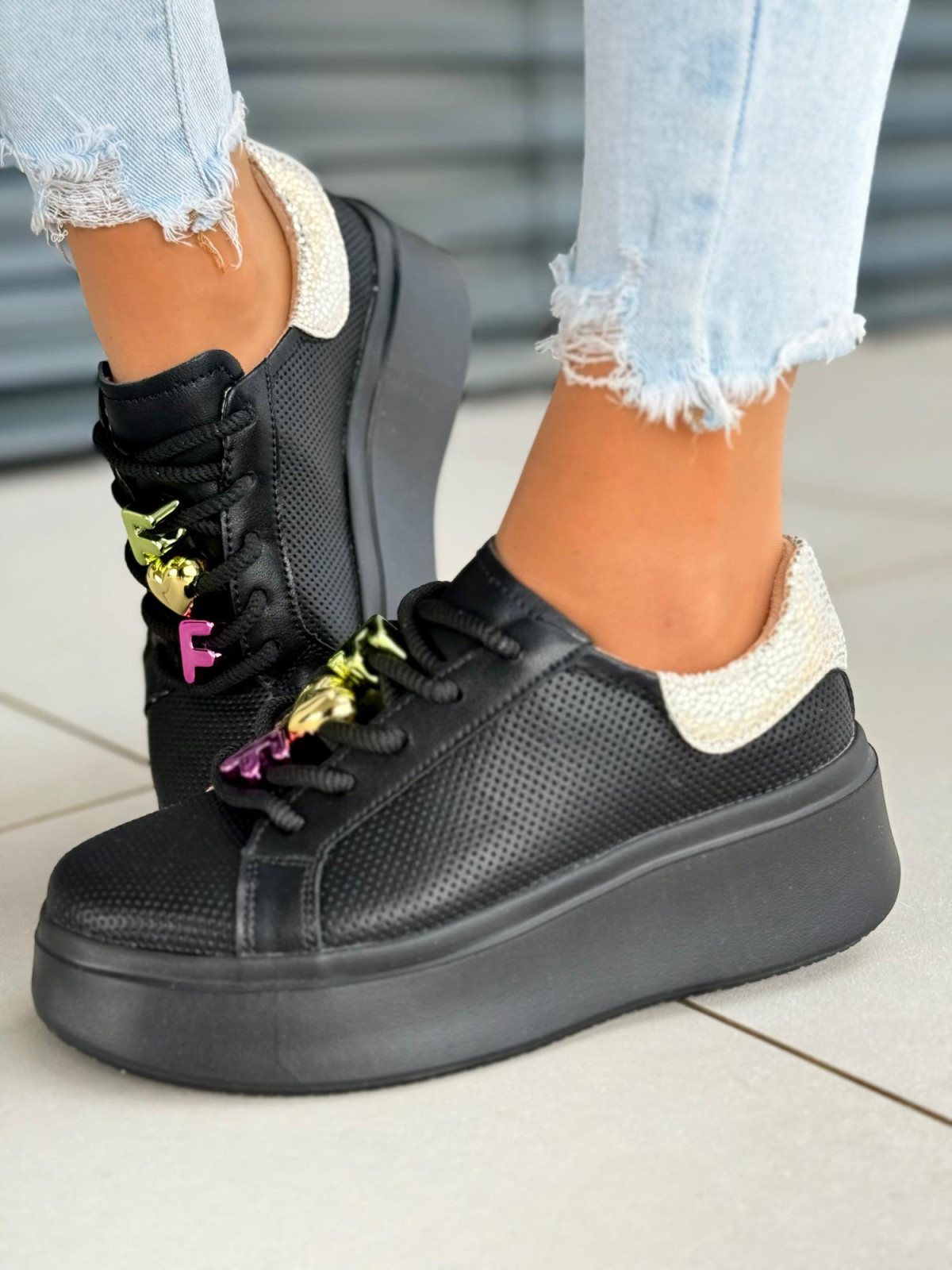 Sneakersy damskie ze skóry naturalnej