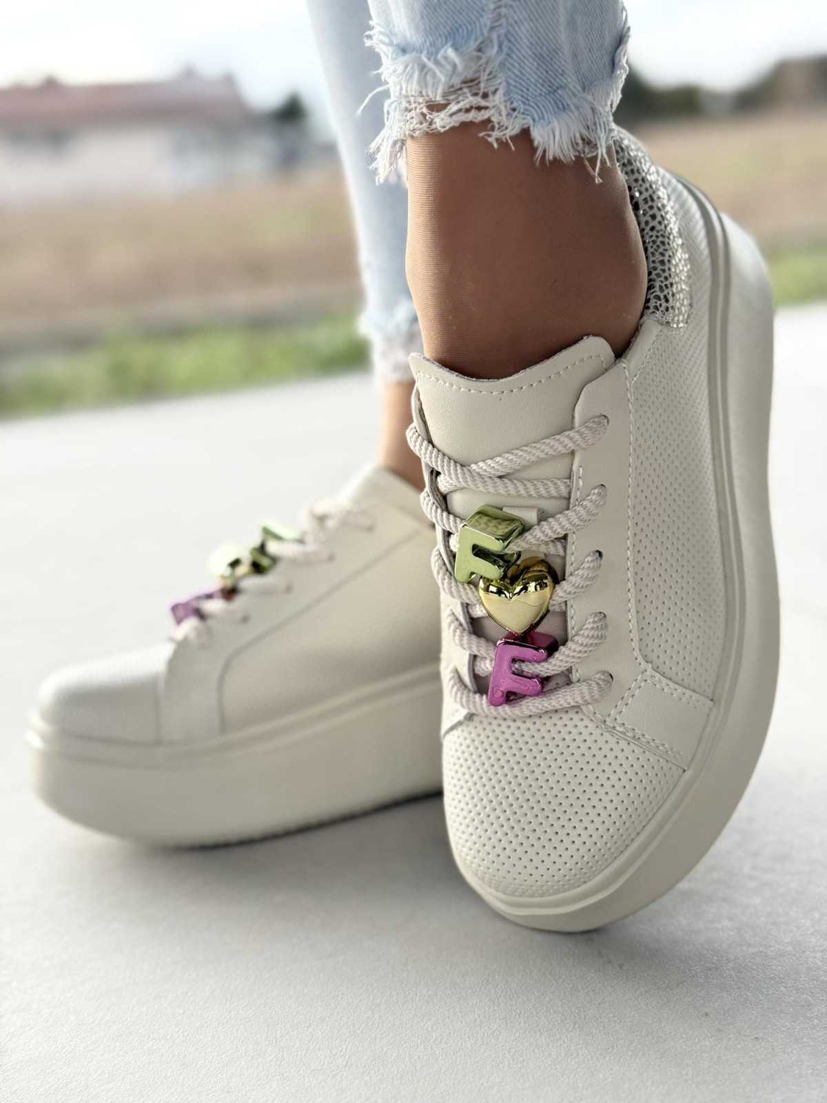 Sneakersy damskie ze skóry naturalnej