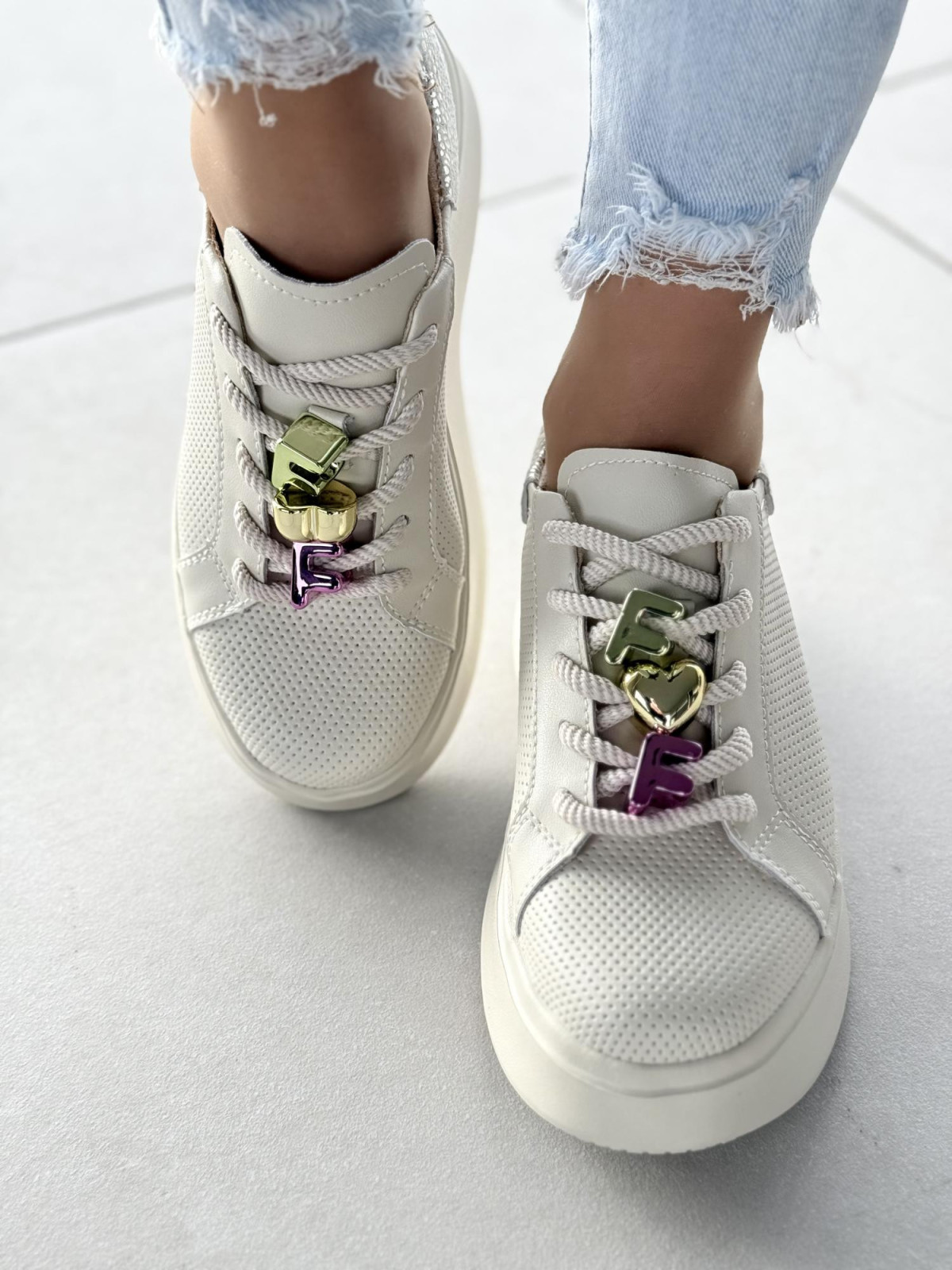 Sneakersy damskie ze skóry naturalnej