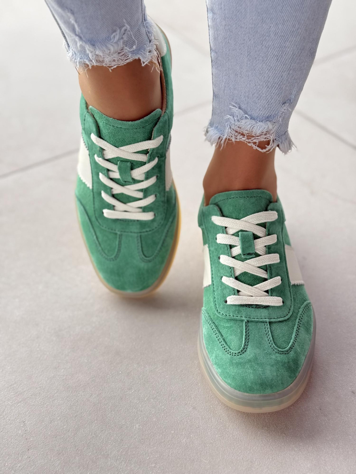 Sneakersy damskie ze skóry naturalnej