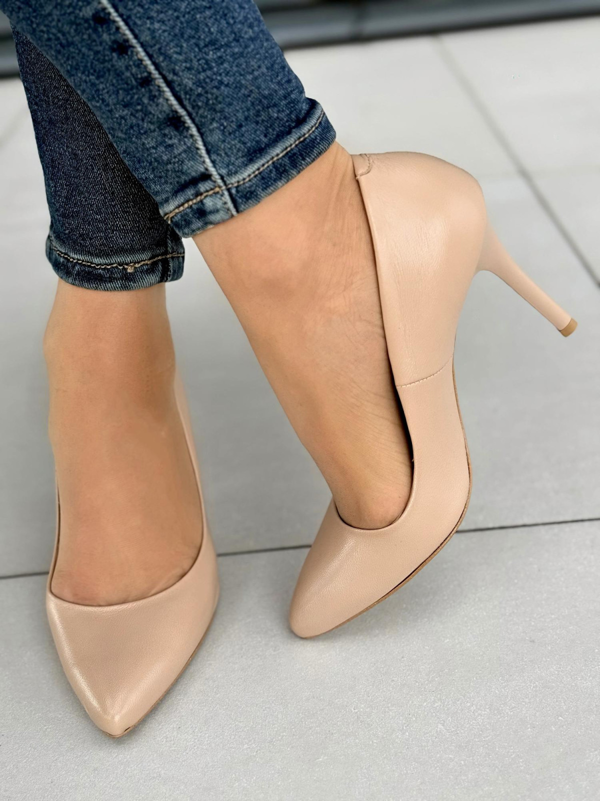 Czółenka OLEKSY ze skóry Polskiej produkcji