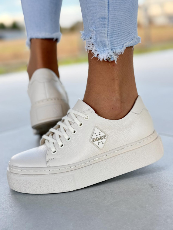 Sneakersy OLEKSY ze skóry Polskiej produkcji