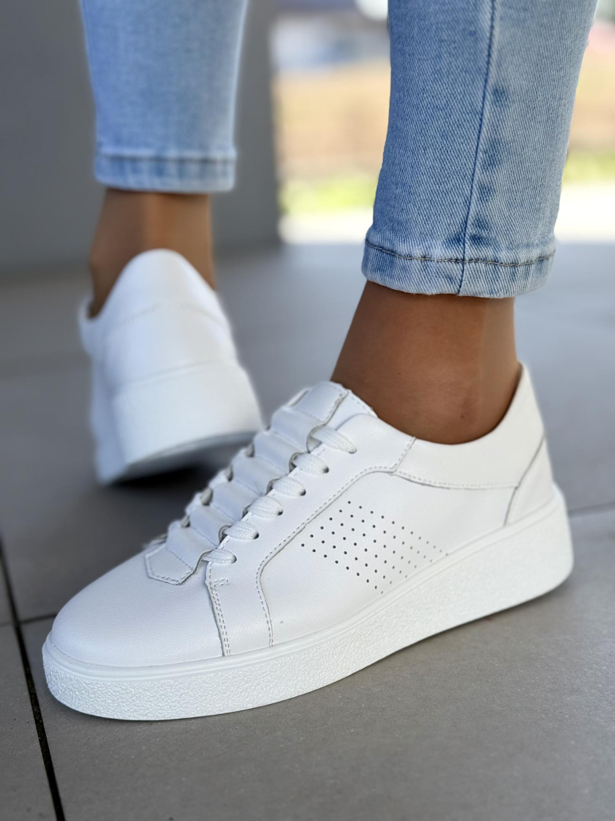 Sneakersy damskie ze skóry naturalnej