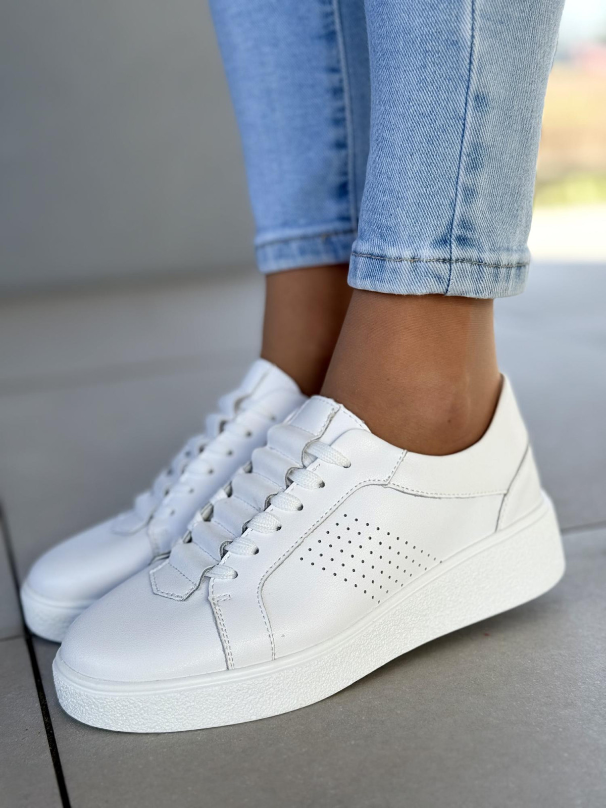 Sneakersy damskie ze skóry naturalnej