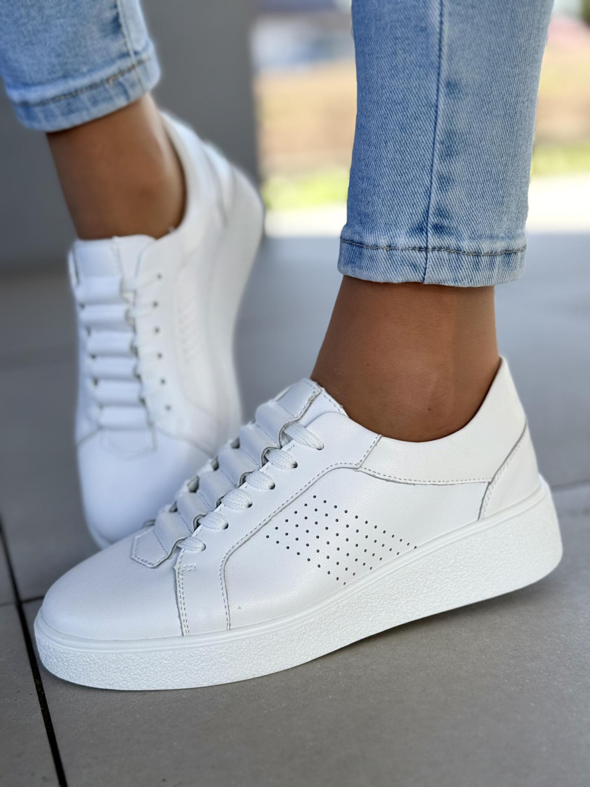 Sneakersy damskie ze skóry naturalnej