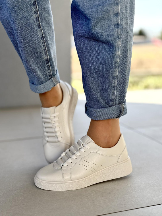 Sneakersy damskie ze skóry naturalnej