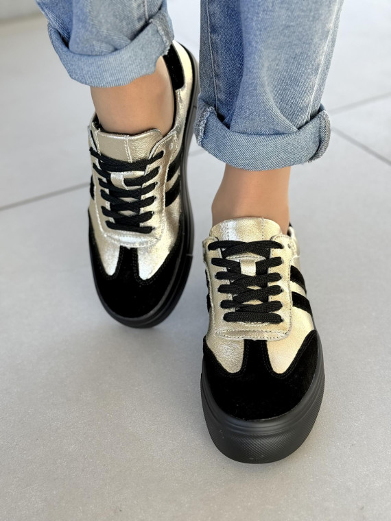 Sneakersy damskie ze skóry naturalnej