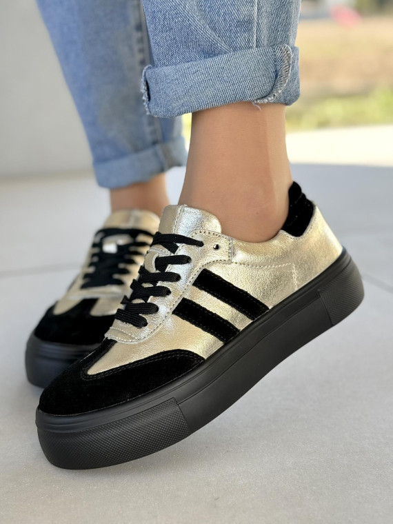 Sneakersy damskie ze skóry naturalnej