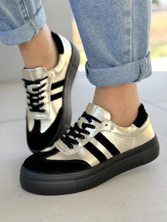 Sneakersy damskie ze skóry naturalnej