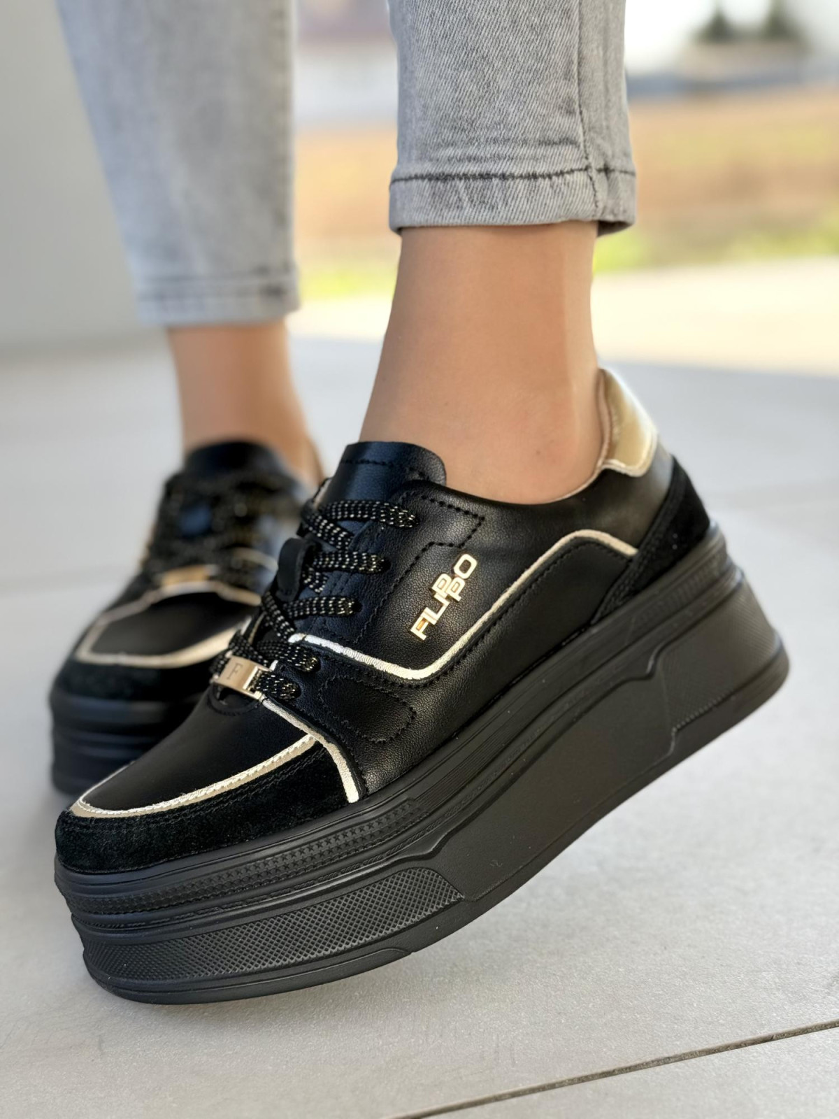 Sneakersy damskie ze skóry naturalnej