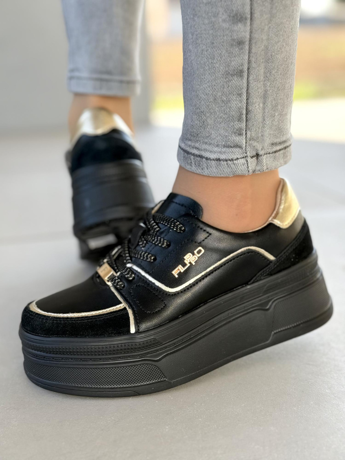 Sneakersy damskie ze skóry naturalnej