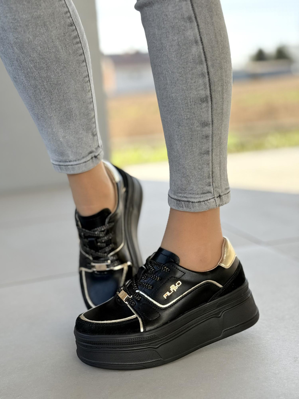 Sneakersy damskie ze skóry naturalnej