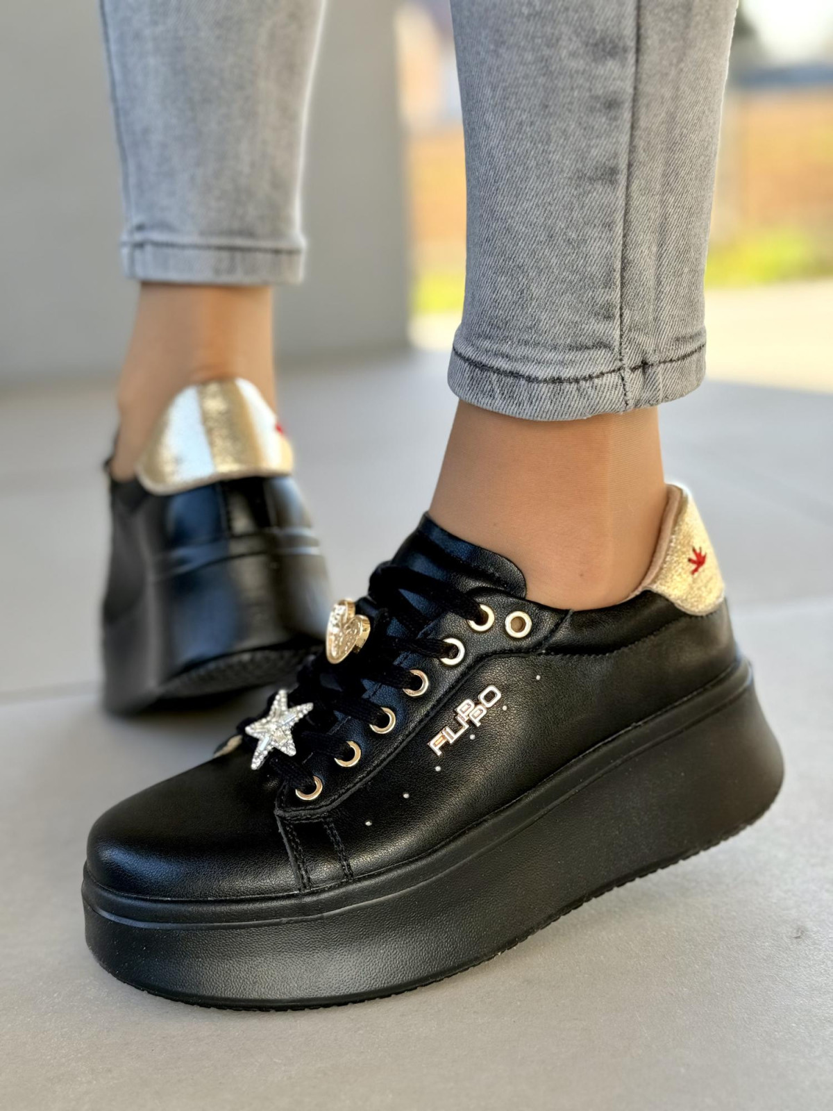 Sneakersy damskie ze skóry naturalnej