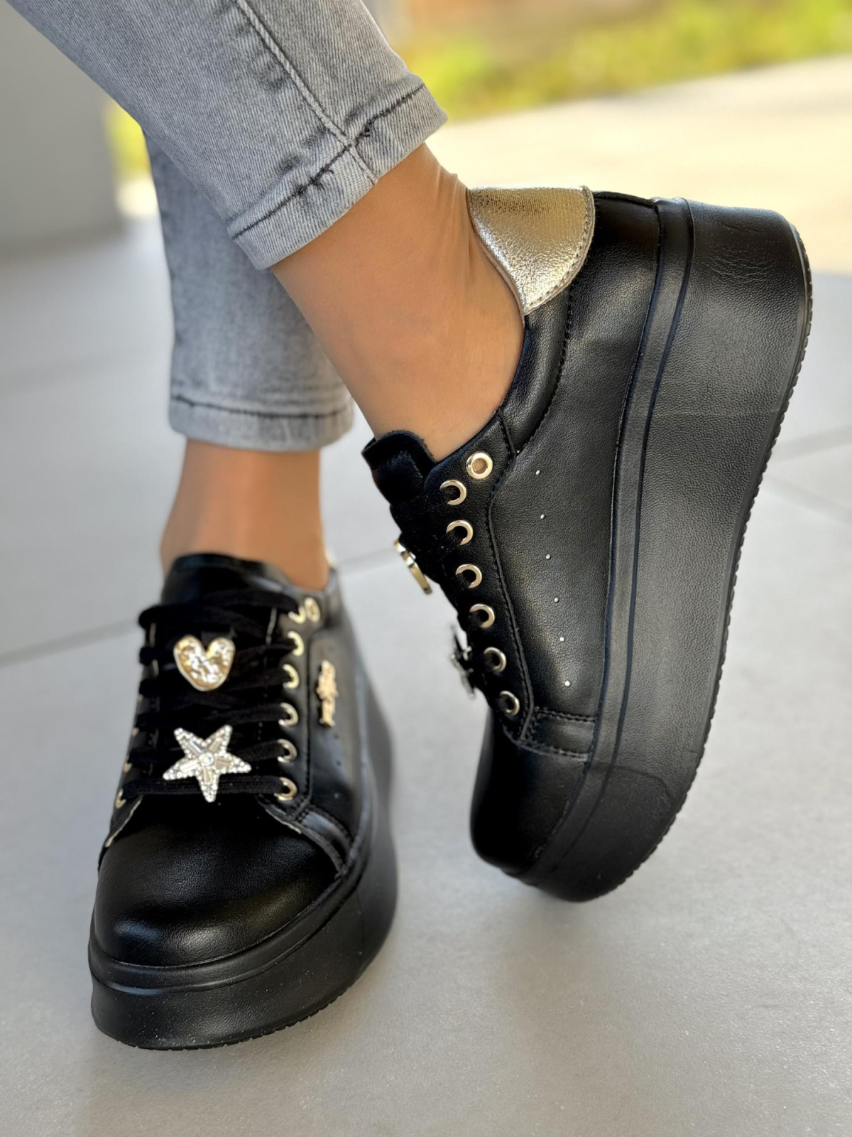 Sneakersy damskie ze skóry naturalnej