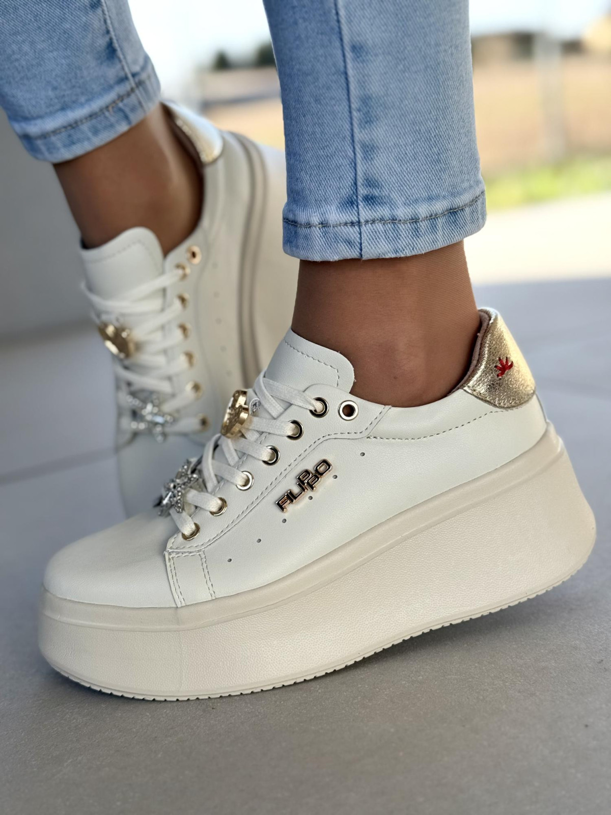 Sneakersy damskie ze skóry naturalnej