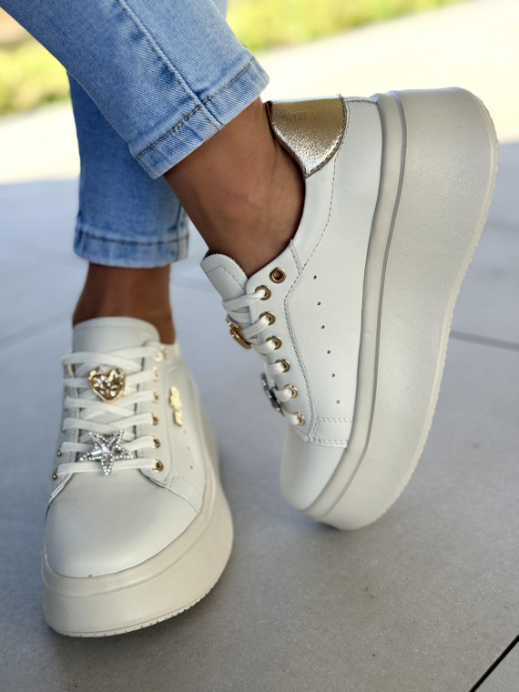 Sneakersy damskie ze skóry naturalnej