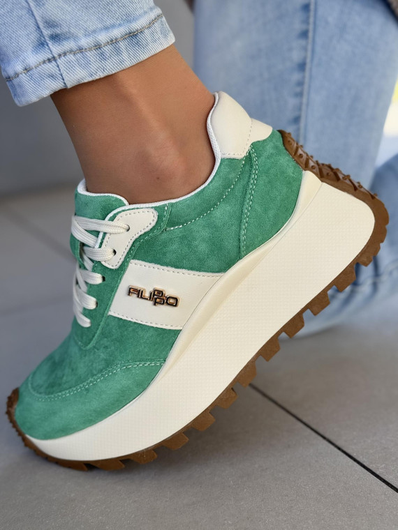 Sneakersy damskie ze skóry naturalnej