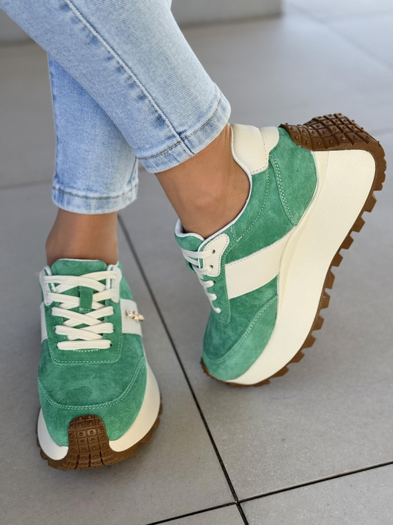 Sneakersy damskie ze skóry naturalnej