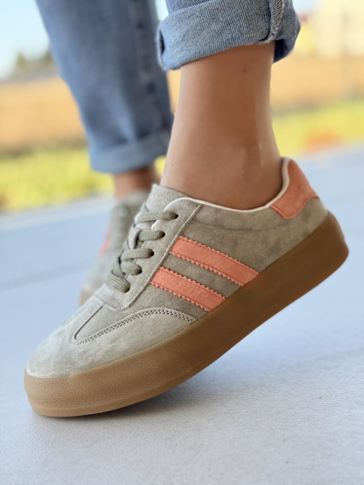 Sneakersy damskie ze skóry naturalnej