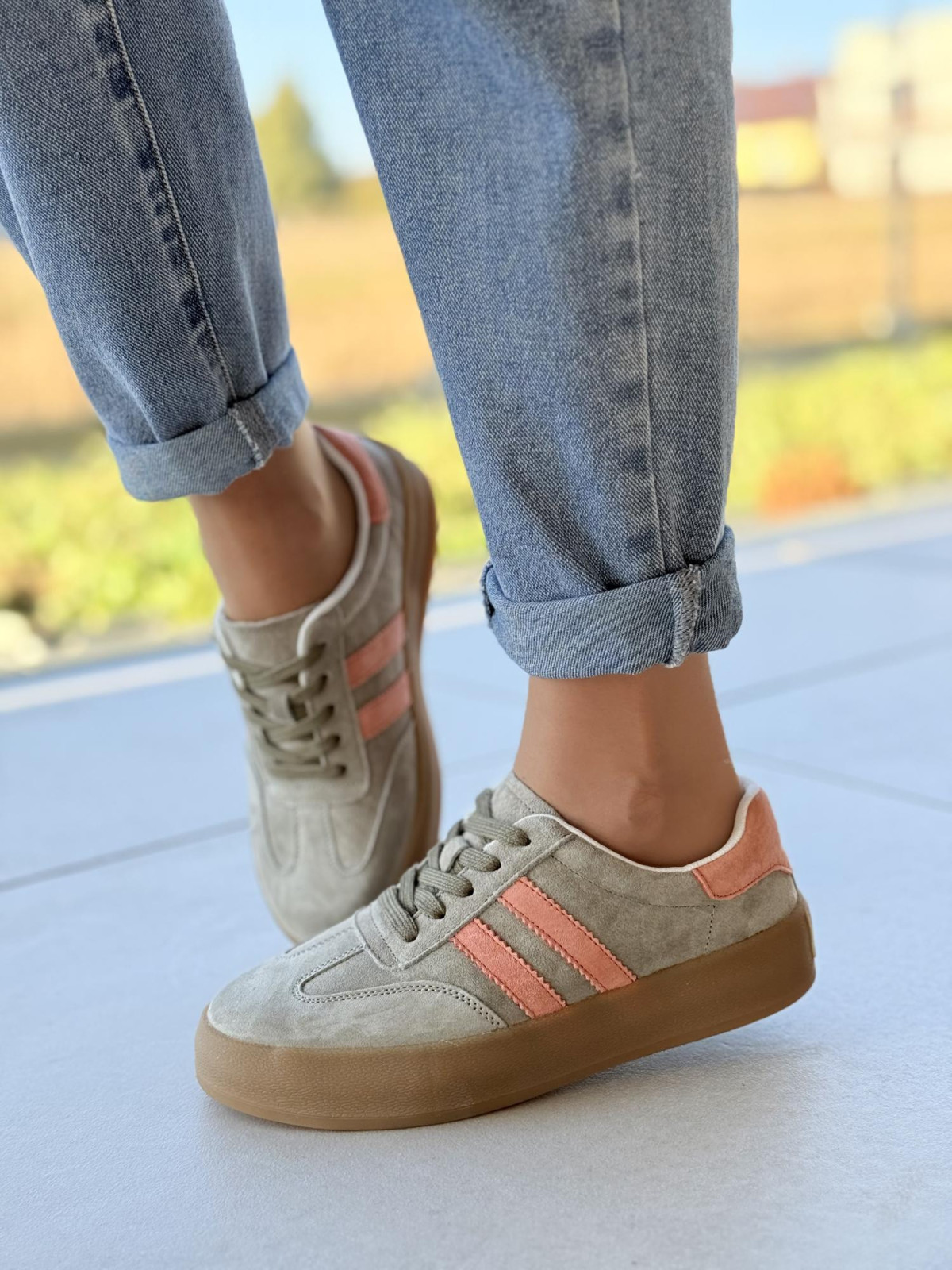 Sneakersy damskie ze skóry naturalnej