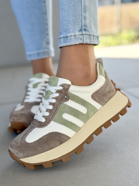 Sneakersy damskie ze skóry naturalnej
