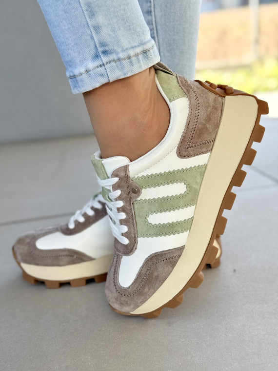 Sneakersy damskie ze skóry naturalnej