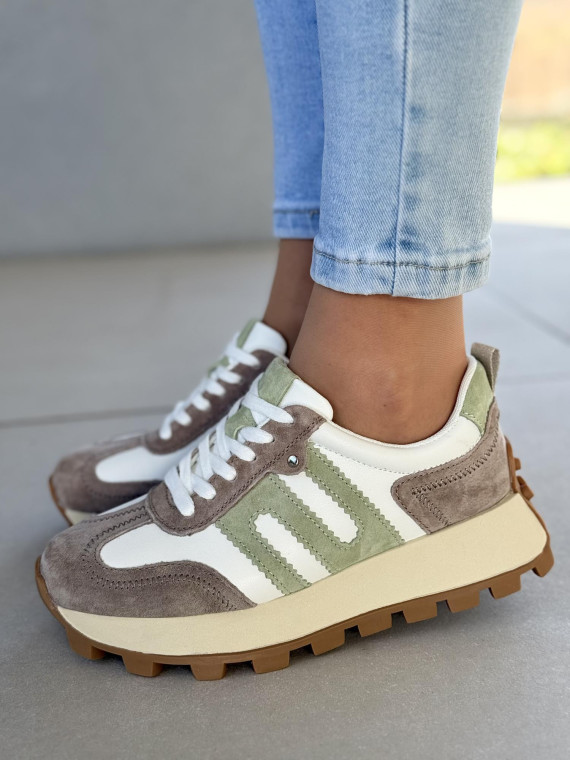 Sneakersy damskie ze skóry naturalnej