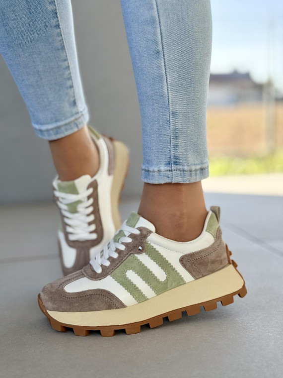 Sneakersy damskie ze skóry naturalnej
