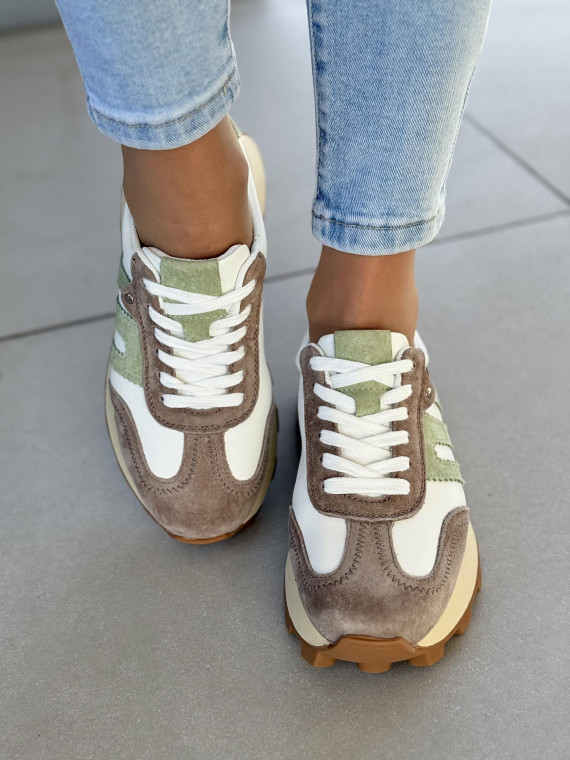 Sneakersy damskie ze skóry naturalnej