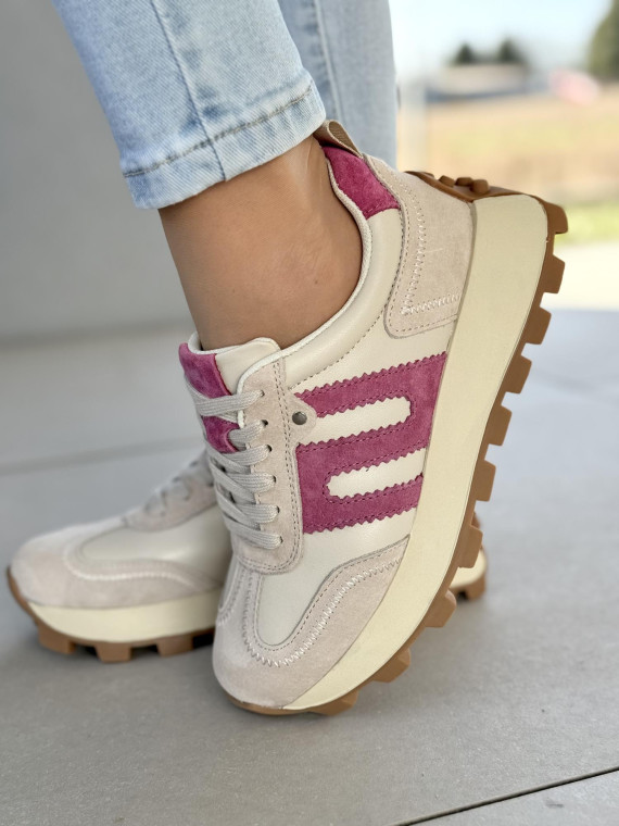 Sneakersy damskie ze skóry naturalnej