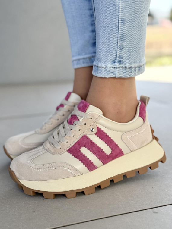 Sneakersy damskie ze skóry naturalnej