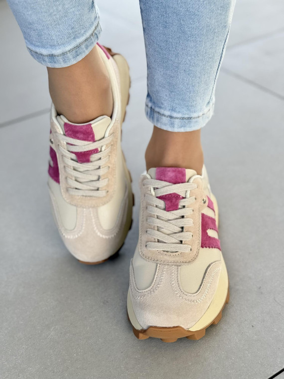 Sneakersy damskie ze skóry naturalnej