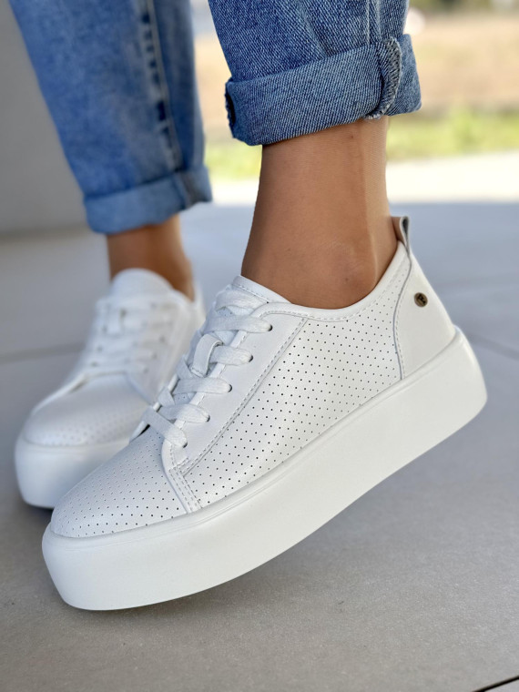 Sneakersy damskie ze skóry naturalnej