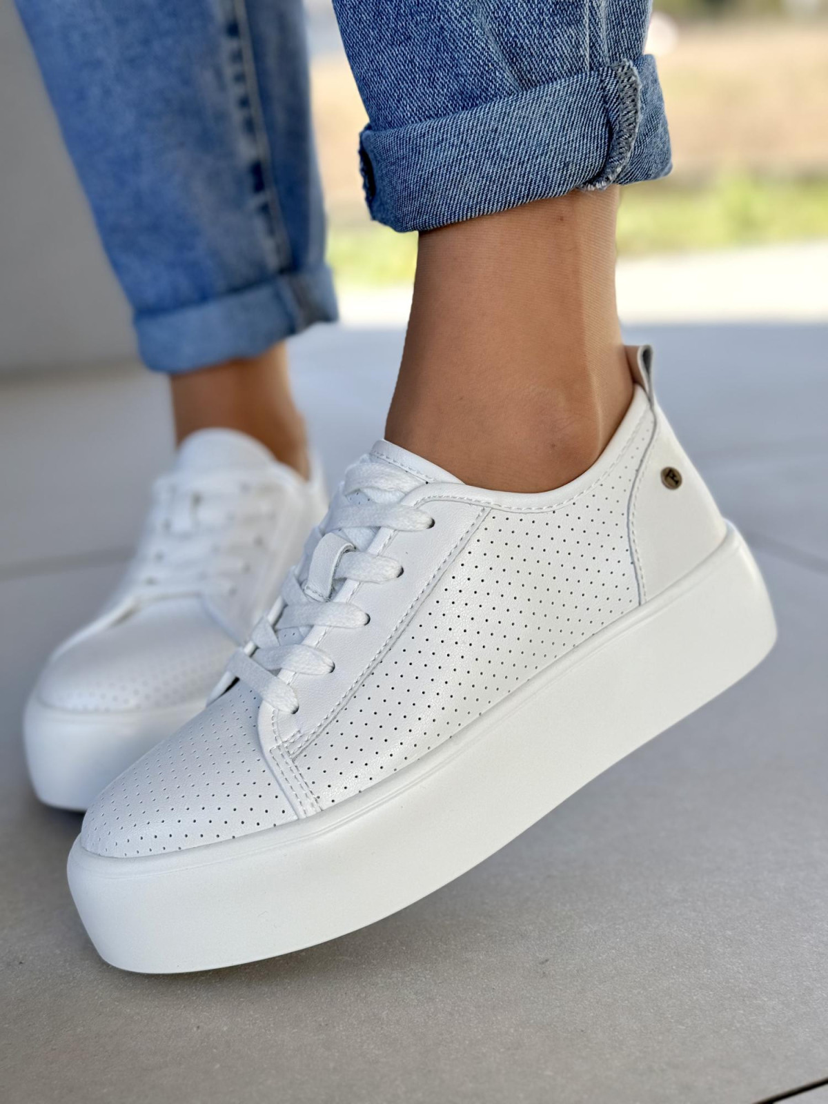 Sneakersy damskie ze skóry naturalnej