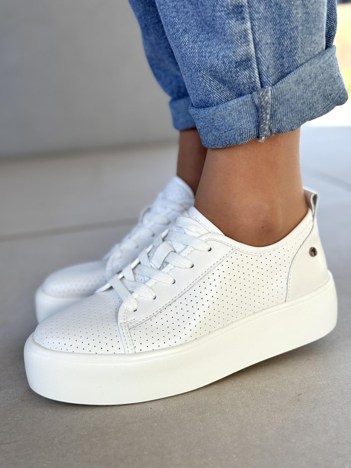 Sneakersy damskie ze skóry naturalnej