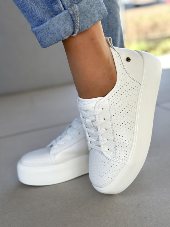 Sneakersy damskie ze skóry naturalnej