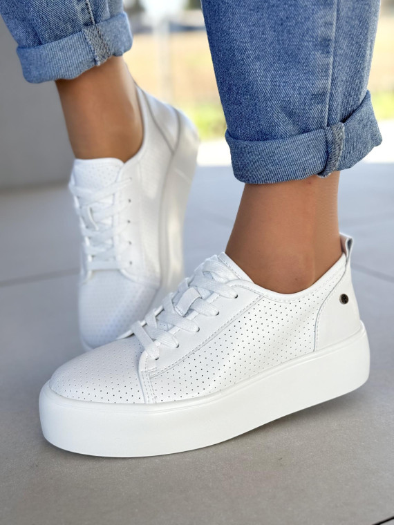 Sneakersy damskie ze skóry naturalnej