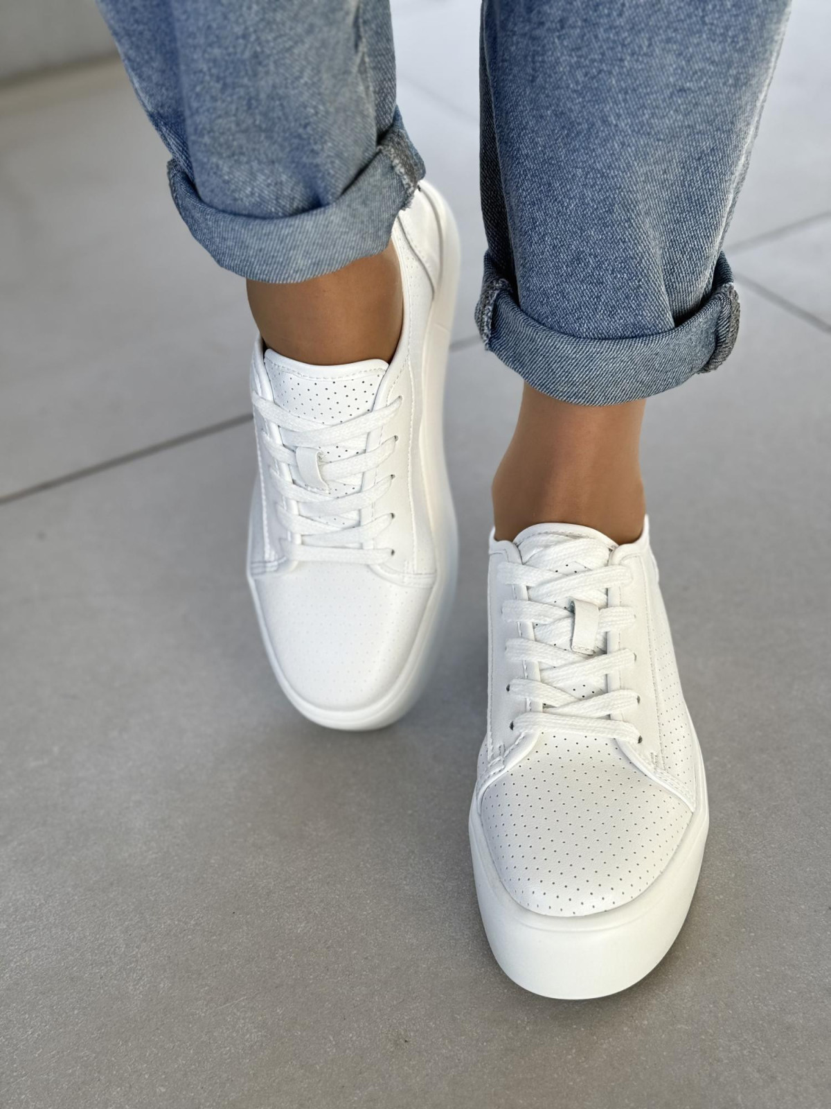 Sneakersy damskie ze skóry naturalnej