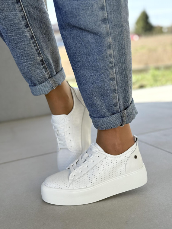 Sneakersy damskie ze skóry naturalnej