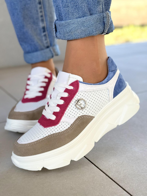 Sneakersy damskie ze skóry naturalnej