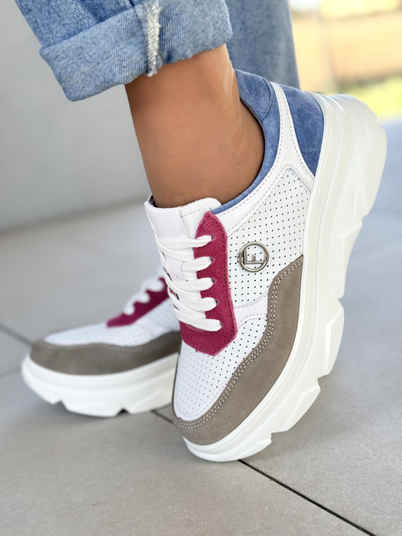 Sneakersy damskie ze skóry naturalnej