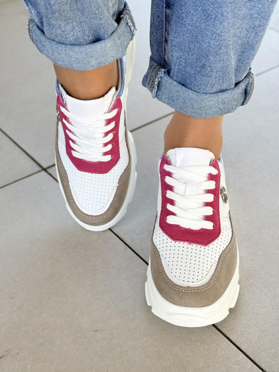 Sneakersy damskie ze skóry naturalnej