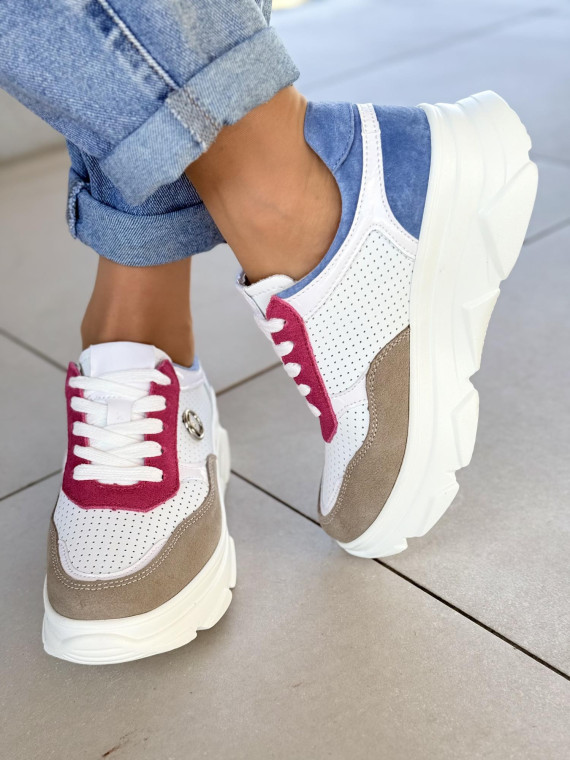 Sneakersy damskie ze skóry naturalnej