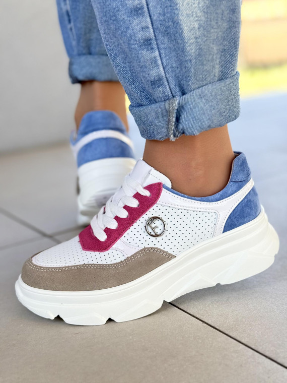 Sneakersy damskie ze skóry naturalnej