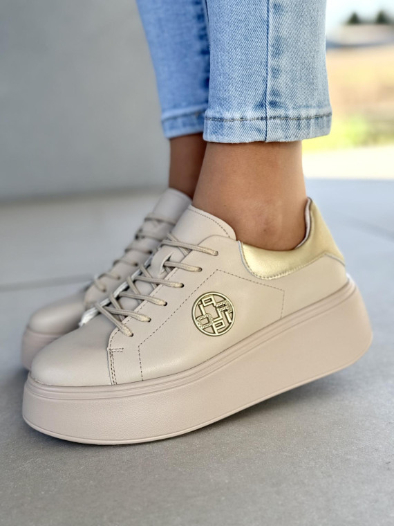 Sneakersy damskie ze skóry naturalnej