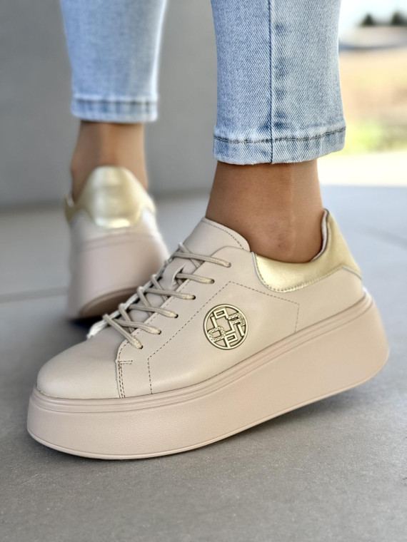 Sneakersy damskie ze skóry naturalnej