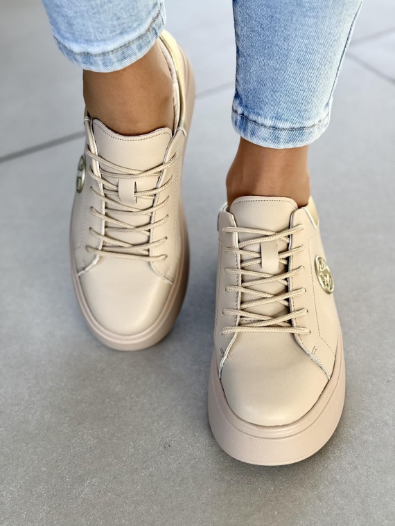 Sneakersy damskie ze skóry naturalnej