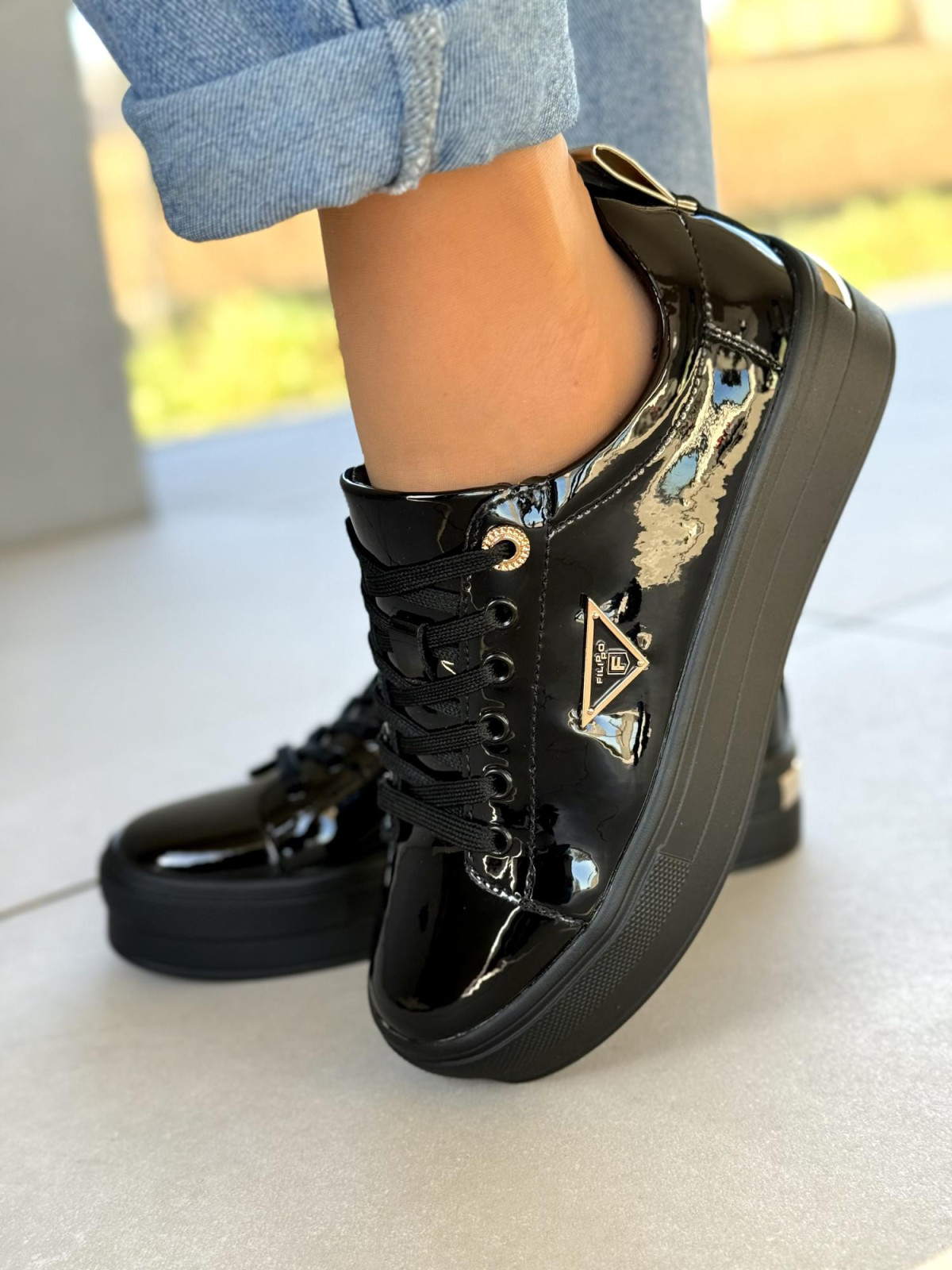 Sneakersy damskie ze skóry naturalnej